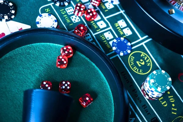 Live baccarat table with chip positions and scoreboard